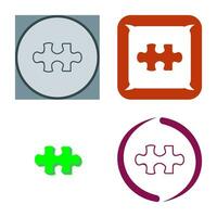 Unique Puzzle Piece Vector Icon