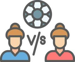 Player Versus Player Vector Icon Design