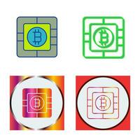 Bitcoin Chip Vector Icon