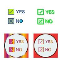 Yes No Option Vector Icon