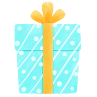 waterverf geschenk doos illustratie png