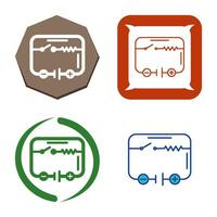 icono de vector de circuito eléctrico