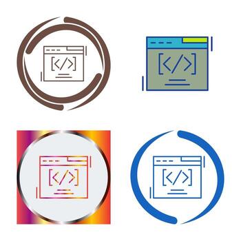 Web Coding Vector Icon