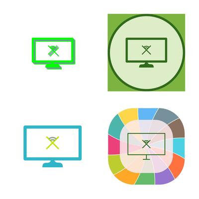 Unique Disconnected Network Vector Icon