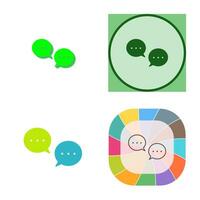 Unique Conversation Bubbles Vector Icon