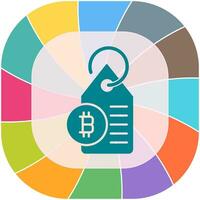 Bitcoin Label Tag Vector Icon