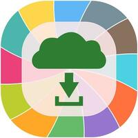 Unique Download from Cloud Vector Icon