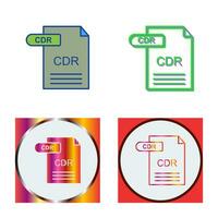 icono de vector de cdr