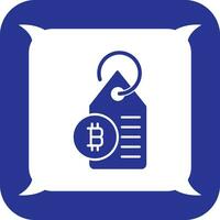 Bitcoin Label Tag Vector Icon