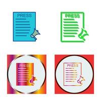 Unique Press Releases Vector Icon
