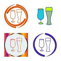 Unique Beer Glasses Vector Icon