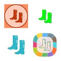 icono de vector de botas de jardinería