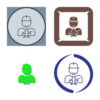 icono de vector de trabajador