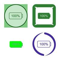 Unique Full Battery Vector Icon