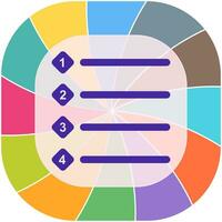 Unique Numbered list Vector Icon