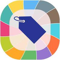 Unique Tag Vector Icon