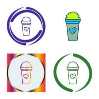 Unique Strawberry Milkshake Vector Icon