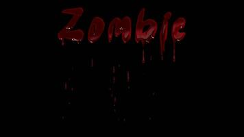 in stile zombie sangue gocciolare grafica video