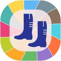 icono de vector de botas de jardinería