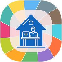 Work At Home Vector Icon