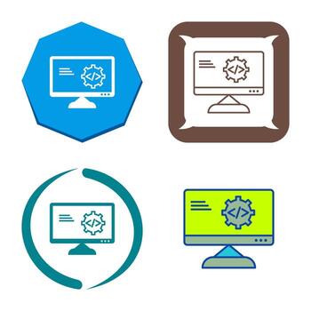 icono de vector de optimización de código único