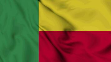 Benin flag animation for background in 4k. Happy independence day national flag waving. Patriotism symbol. Flag motion graphics. Flag moving video