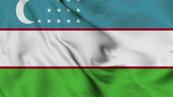 Uzbekistan flag animation for background in 4k. Happy independence day Uzbekistan national flag waving. Patriotism symbol. Flag motion graphics. Flag moving video