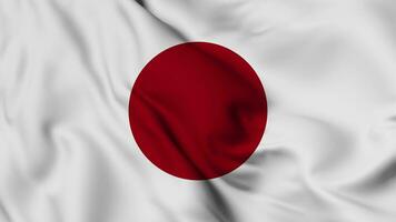 Japan flag animation for background in 4k. Happy independence day national flag waving. Patriotism symbol. Flag motion graphics. Flag moving video