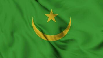 MAURITANIA flag animation for background in 4k. Happy independence day national flag waving. Patriotism symbol. Flag motion graphics. Flag moving video