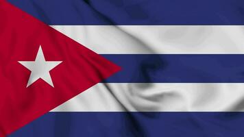 Cuba flag animation for background in 4k. Happy independence day national flag waving. Patriotism symbol. Flag motion graphics. Flag moving video