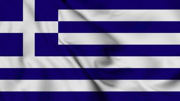 Greece flag animation for background in 4k. Happy independence day national flag waving. Patriotism symbol. Flag motion graphics. Flag moving video