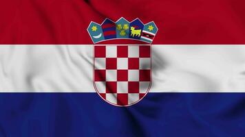 Croazia bandiera animazione per sfondo nel 4k. contento indipendenza giorno nazionale bandiera salutando. patriottismo simbolo. bandiera movimento grafica. bandiera in movimento video