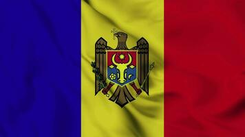 Moldova flag animation for background in 4k. Happy independence day Moldova national flag waving. Patriotism symbol. Flag motion graphics. Flag moving video