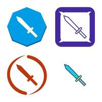 Unique Sword Vector Icon