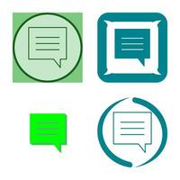 Unique Single Chat Bubble Vector Icon