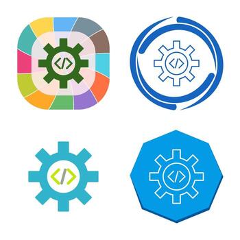 icono de vector de optimización de código único