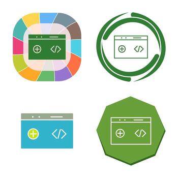 icono de vector de código limpio único