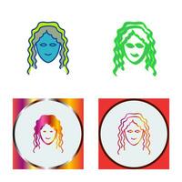 Hair Curly Vector Icon