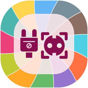 icono de vector de enchufe