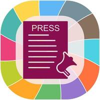 Unique Press Releases Vector Icon