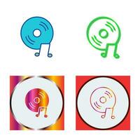 Unique Music CD Vector Icon