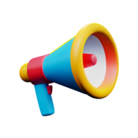 Megaphone Speaker Sound AI Generative png