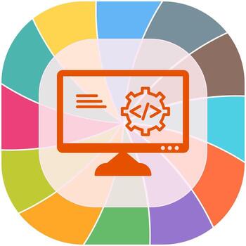 icono de vector de optimización de código único