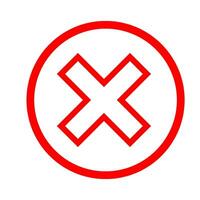 checkmark and x or confirm and deny circle icon button vector
