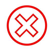 checkmark and x or confirm and deny circle icon button vector