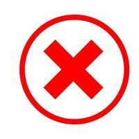 checkmark and x or confirm and deny circle icon button vector