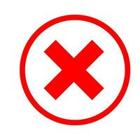 checkmark and x or confirm and deny circle icon button vector