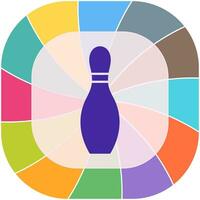 Unique Bowling Pin Vector Icon