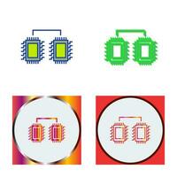 Processors Connected Vector Icon