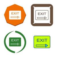 Unique Exit Vector Icon